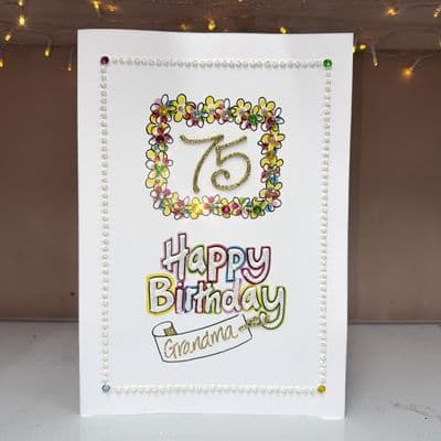 Happy Birthday Flower Border