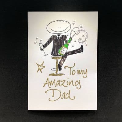 Happy Birthday Man on Bar Stool