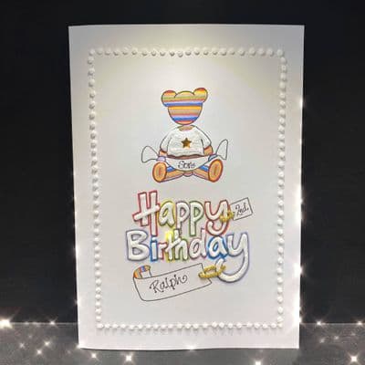 Happy Birthday Rainbow Teddy