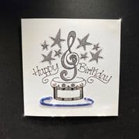 Happy Birthday Treble Clef: Blue or Pink