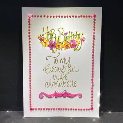 Happy Birthday with Flowers