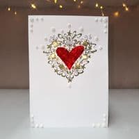 Heart and Presents Christmas Card