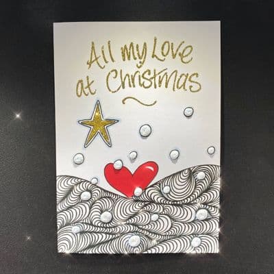 Heart & Star Christmas Card