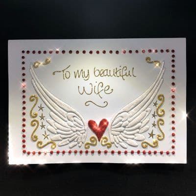 Heart with Angel Wings: Red, Pink or Blue Heart