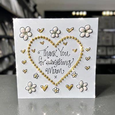 Heart with Flowers; Gold, Silver or Rose