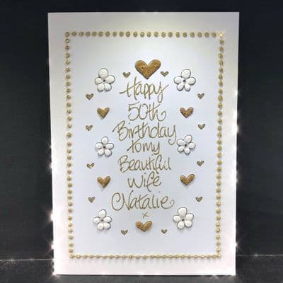 Hearts & Flowers; Gold, Silver or Rose