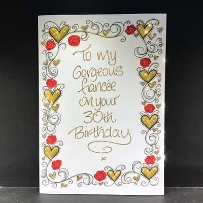 Hearts & Roses Border: Red or Gold