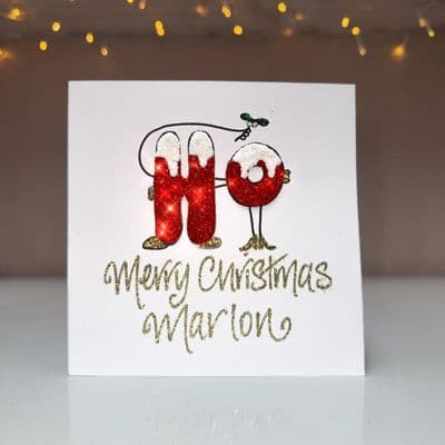 HO Under the Mistletoe Christmas Card