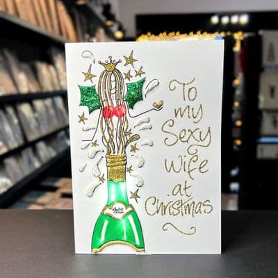 Holly Fairy in Bottle Christmas Card