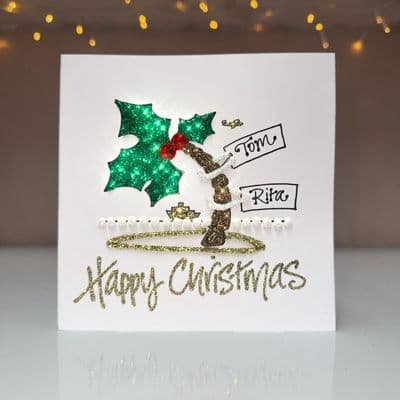 Holly Palm Tree Christmas Card