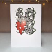 LOVE in the Snow Christmas Card