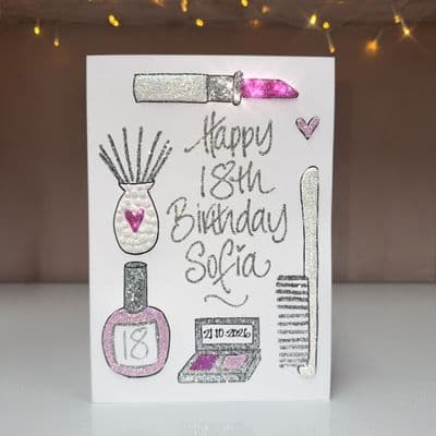 Make Up Border Birthday Card