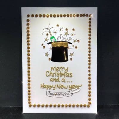 Merry Christmas and A Happy New Year Top Hat