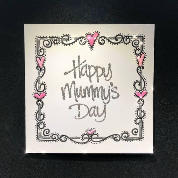 Mother's Day Hearts & Swirl Border