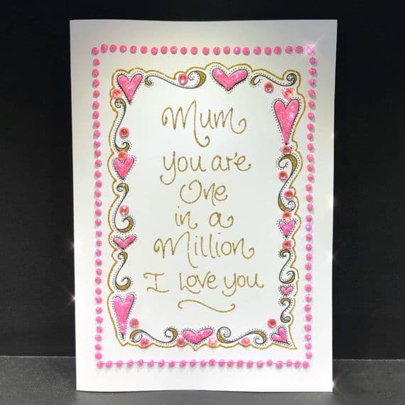 Mother's Day Hearts & Swirls Border