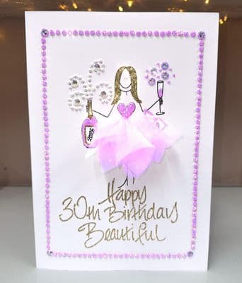 Net Dress Girl: Pink, Purple or Blue