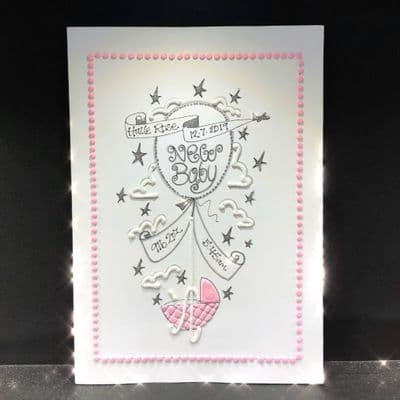 New Baby Basket; Pink or Blue