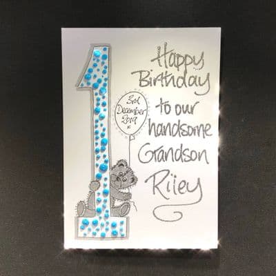 Number 1 Blue Teddy Bear