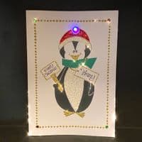 Penguin with Light Up Hat
