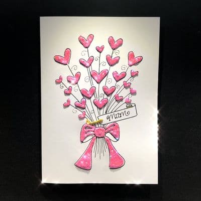 Pink Bunch of Hearts