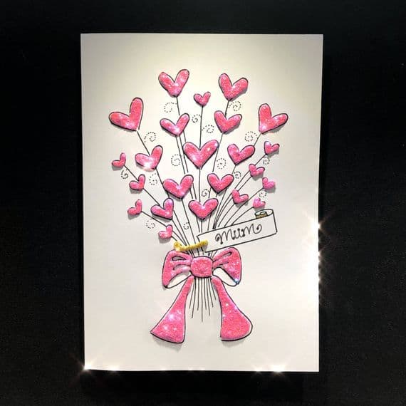 Pink Bunch of Hearts