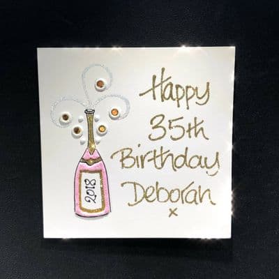 Pink Champagne Bottle