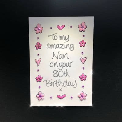 Pink Flowers & Hearts Border