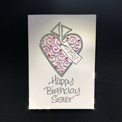 Pink Gift Heart: Silver, Rose or Gold