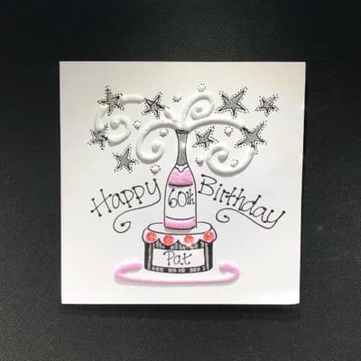 Pink Happy Birthday Bottle