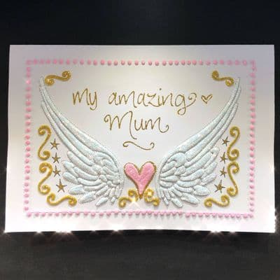 Pink Heart with Angel Wings