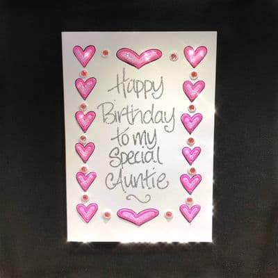 Pink Hearts & Bling Border
