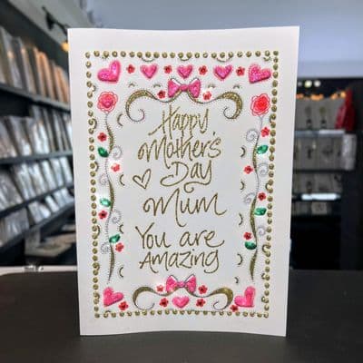 Pink Hearts, Roses And Bows Border