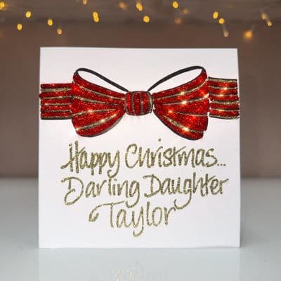 Present Bow Christmas Card