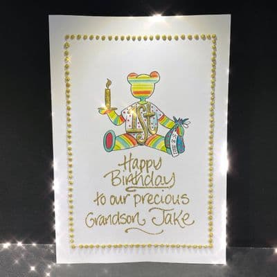 Rainbow  1st Birthday Teddy