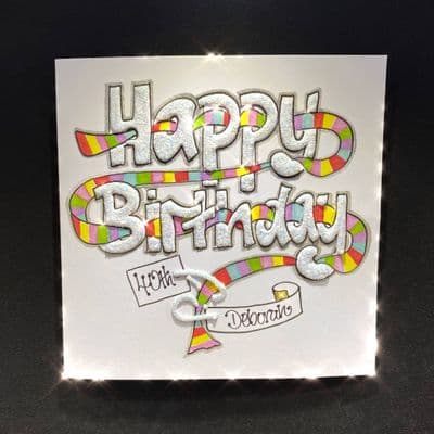 Rainbow Scarf Happy Birthday