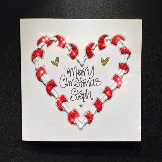 Red Christmas Heart Ribbon