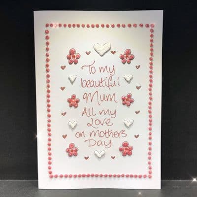 Rose Hearts & Flowers Border