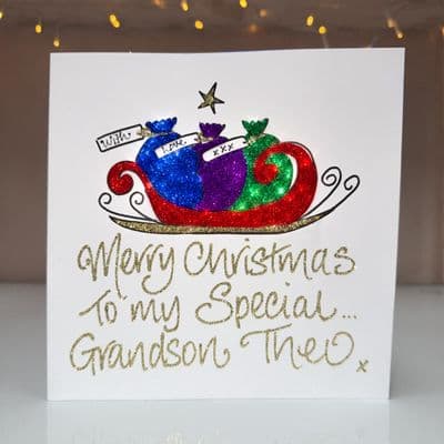 Santa's Sleigh Christmas Card