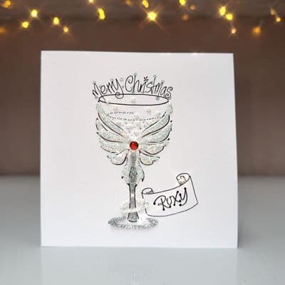 Sherry Glass Merry Christmas Card