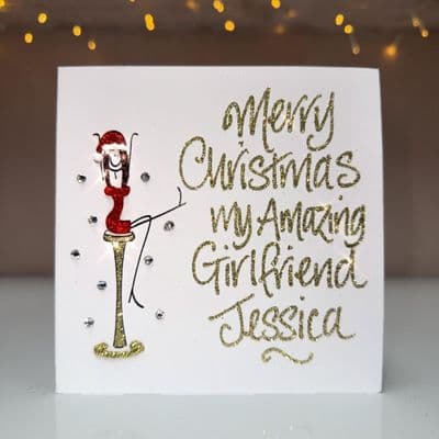 Sitting Girl Christmas Card