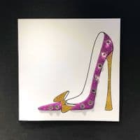 Small 13.5cm² High Heel Shoe: Pink, Purple, Black, White or Blue