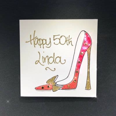 Small 13.5cm² High Heel Shoe: Pink, Purple, Black, White or Blue