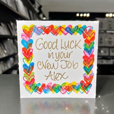 Small 13.5cm² Rainbow Hearts Border