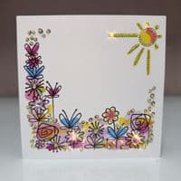 Small 13.5cm² Sunshine and Flowers