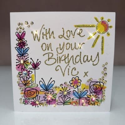 Small 13.5cm² Sunshine and Flowers