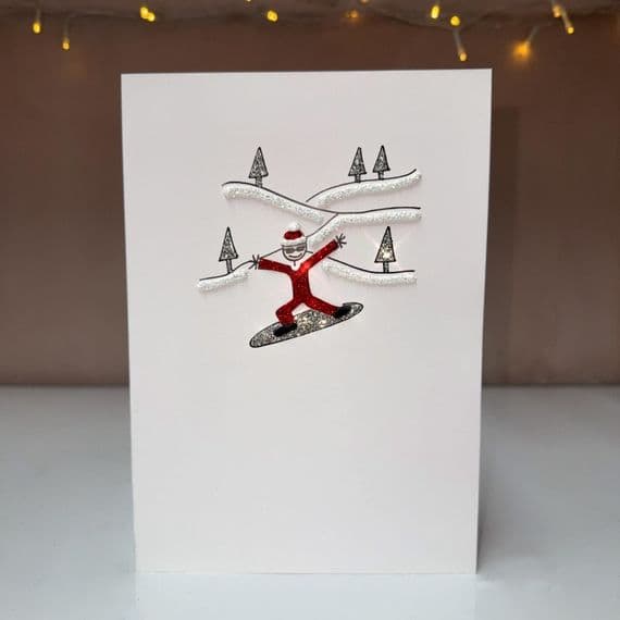 Snowboarder Christmas Card