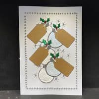 Snowy Baubles with Tags; Gold, Silver or Rose