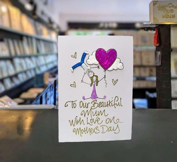 Son & Daughter with Heart Balloon