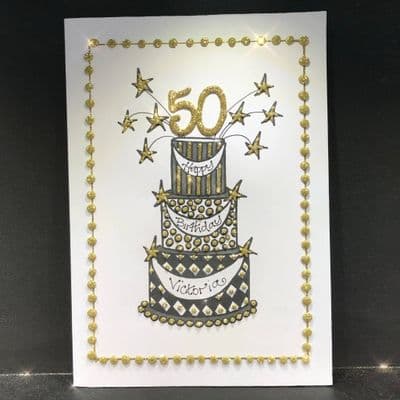 Star Cake; Gold, Silver or Rose