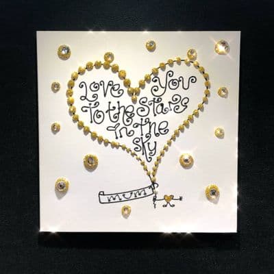 Stars In The Sky Heart: Silver or Gold